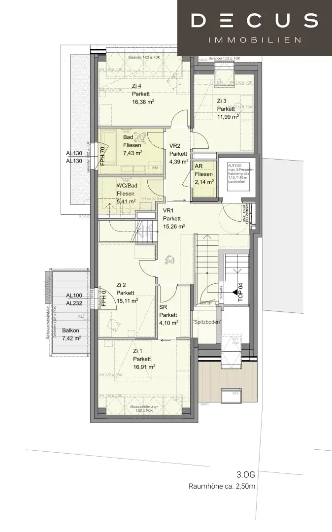 Penthouse drei Ebenen Weitblick Wien Terrassen