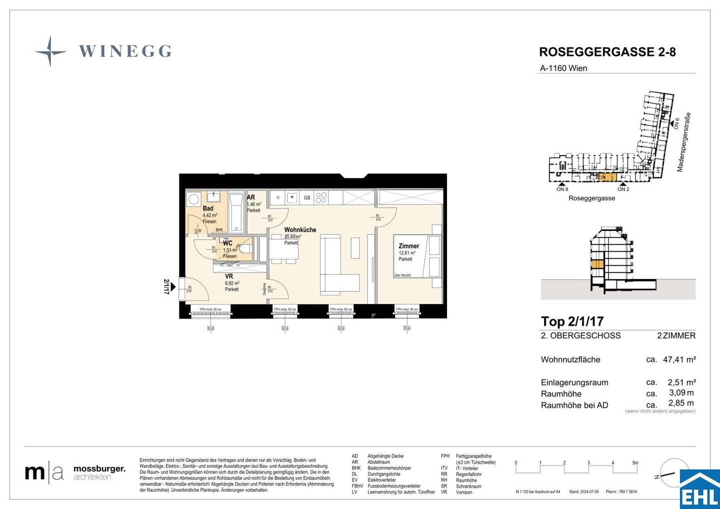 Wohnung nahe Wilhelminenberg mit Innenhof