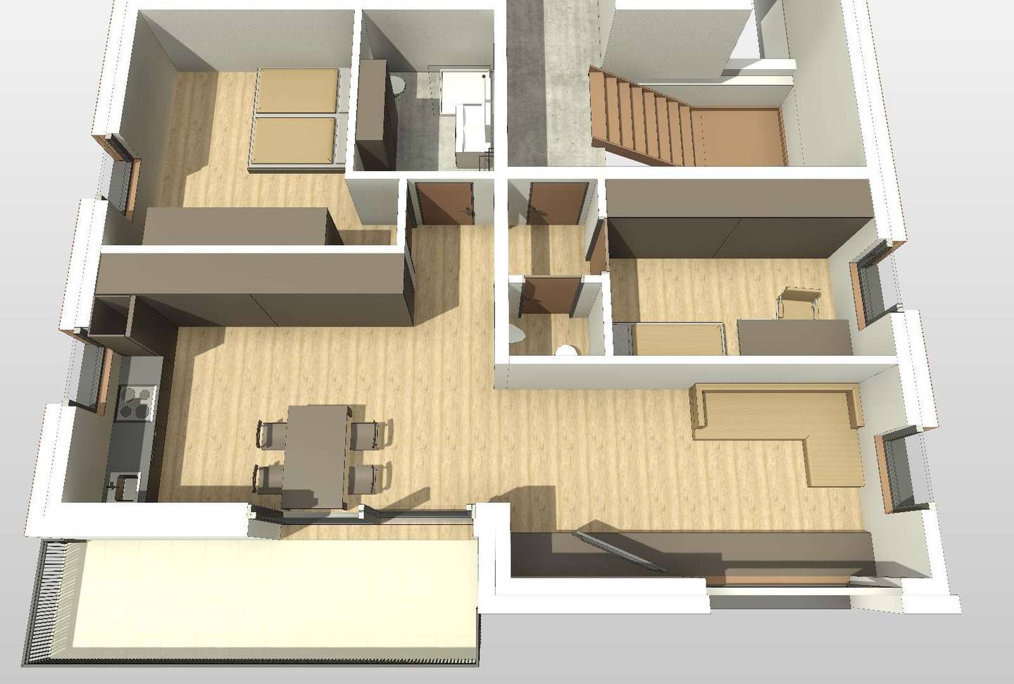 Penthouse with terrace and panoramic view