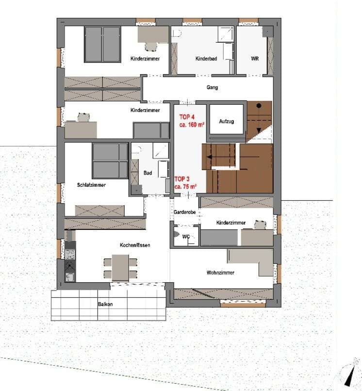Penthouse with terrace and panoramic view