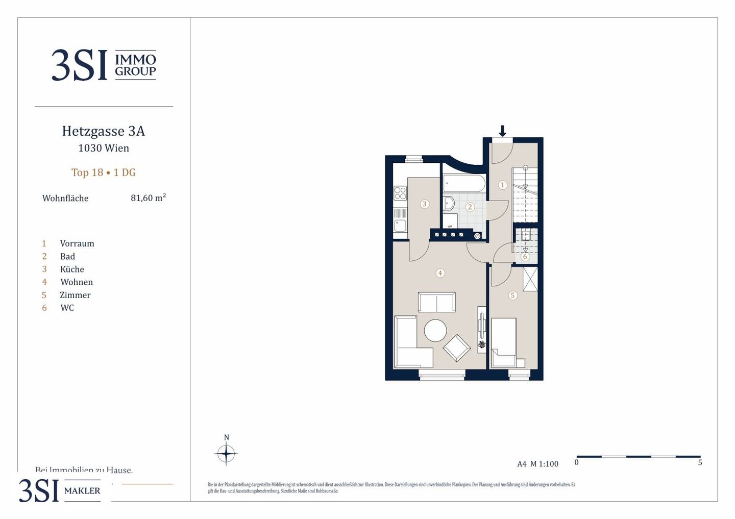 Wohnung Dachgeschoss Maisonette mit Terrasse Weissgerberviertel am Donaukanal
