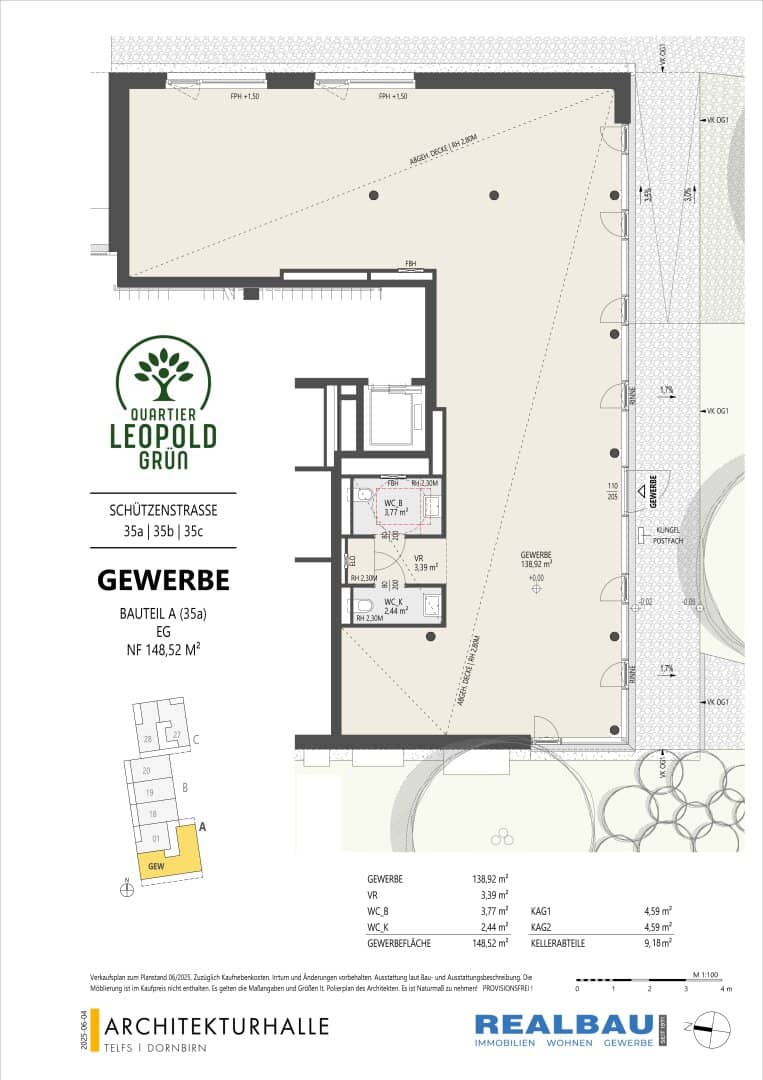 Gewerbefläche 148,5 m² Erstbezug! Schützenstraße 35 Innsbruck