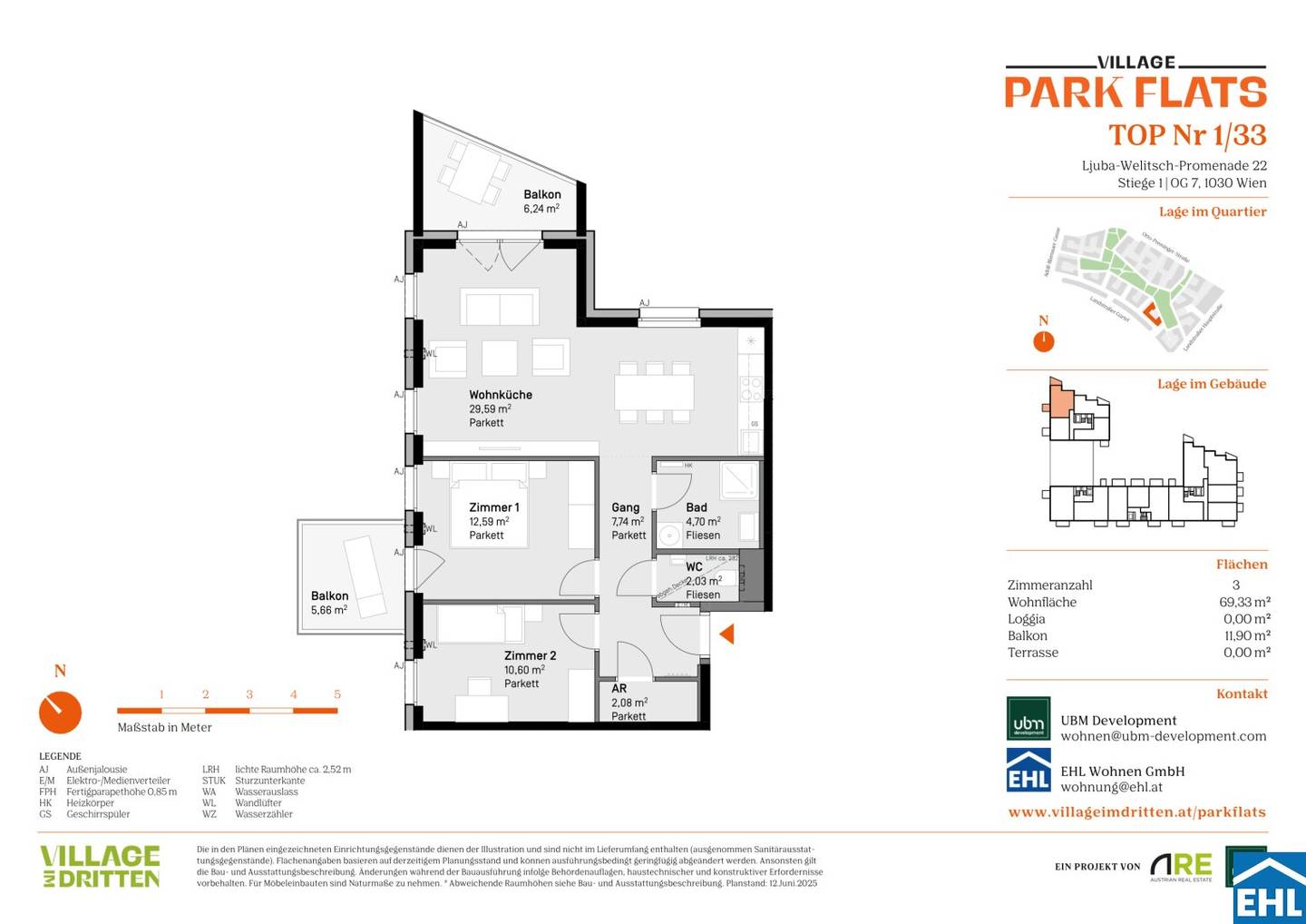 Apartment in Park Flats with outdoor area