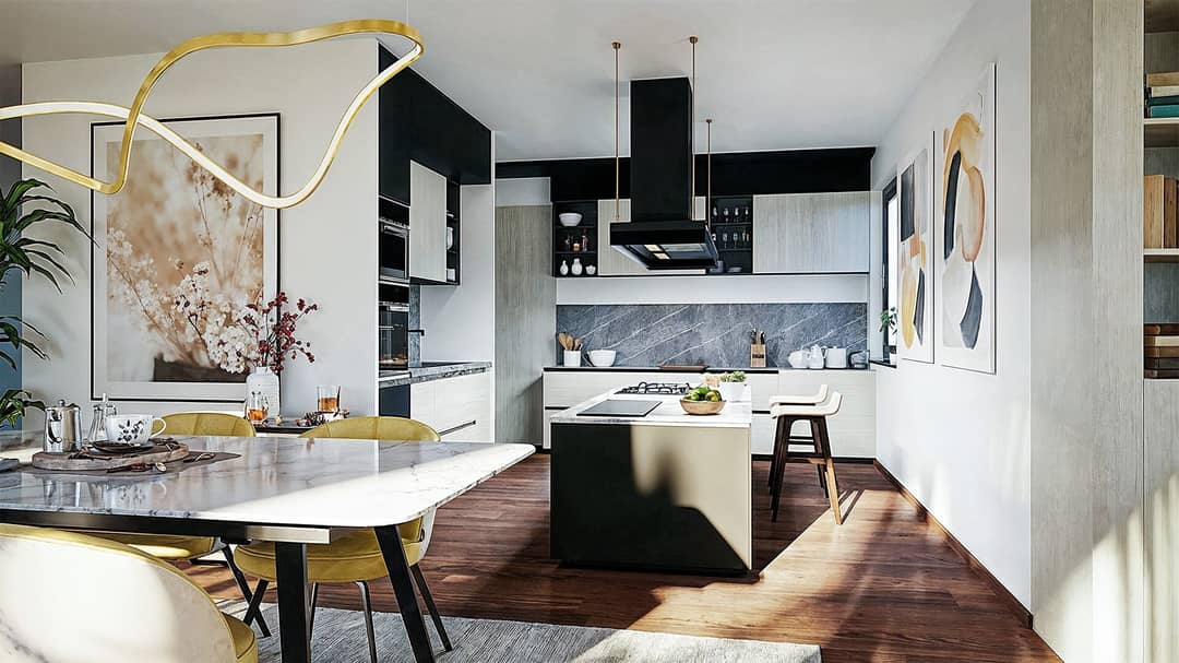 Penthouse with generous terrace and fortress view