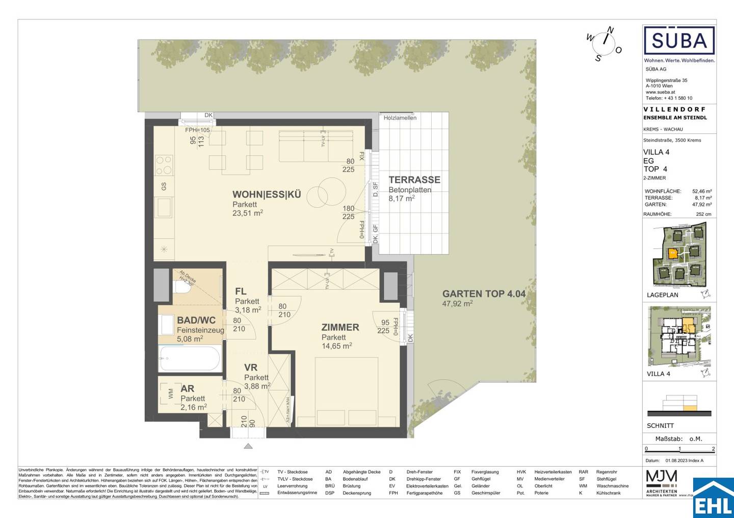 New build apartment with terrace and parquet in green quiet location