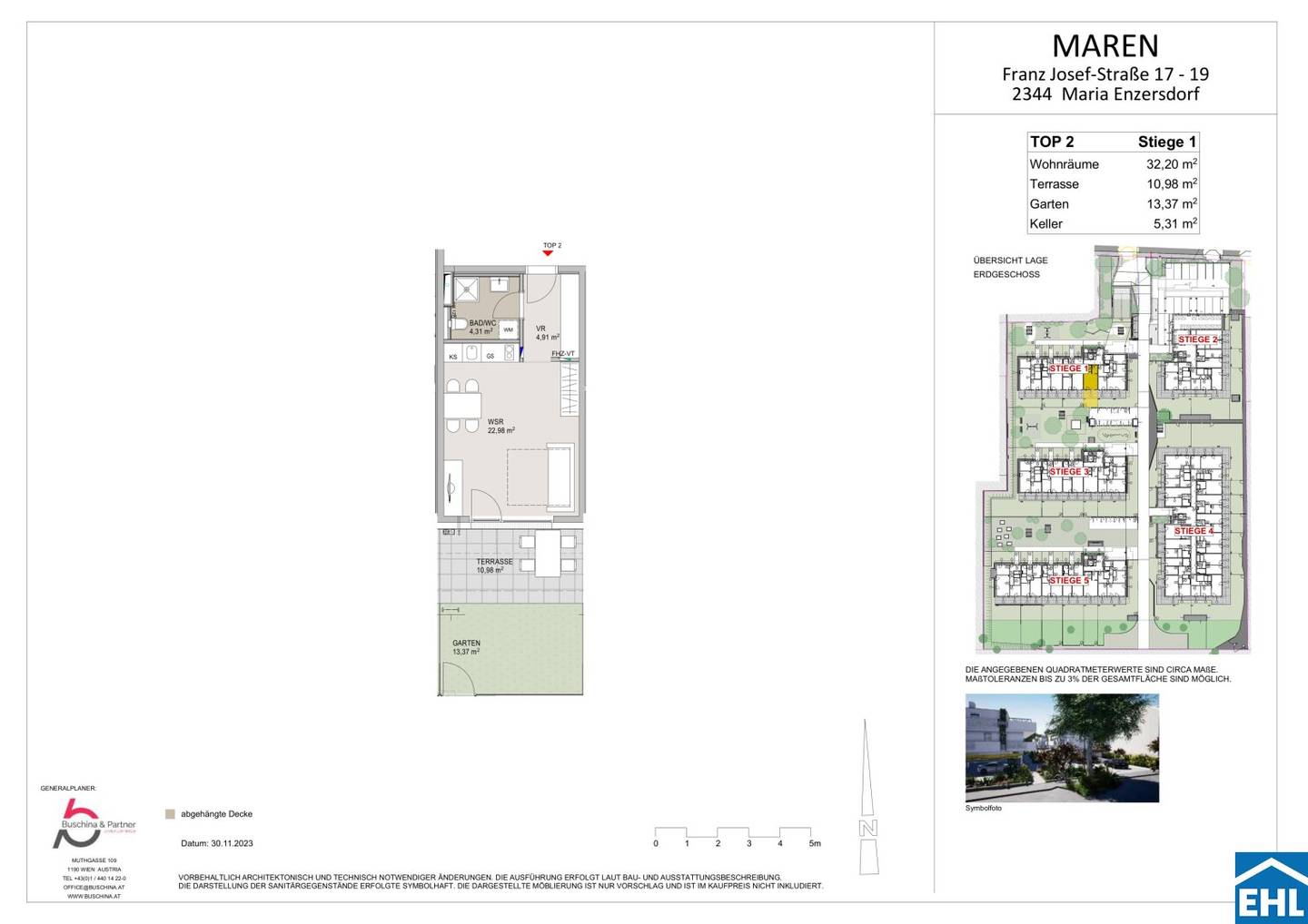 Wohnung mit privatem Garten und Terrasse