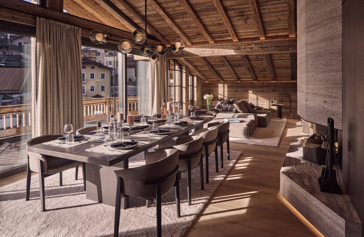 Penthouse Zentrum Kitzbühel Sauna Terrasse
