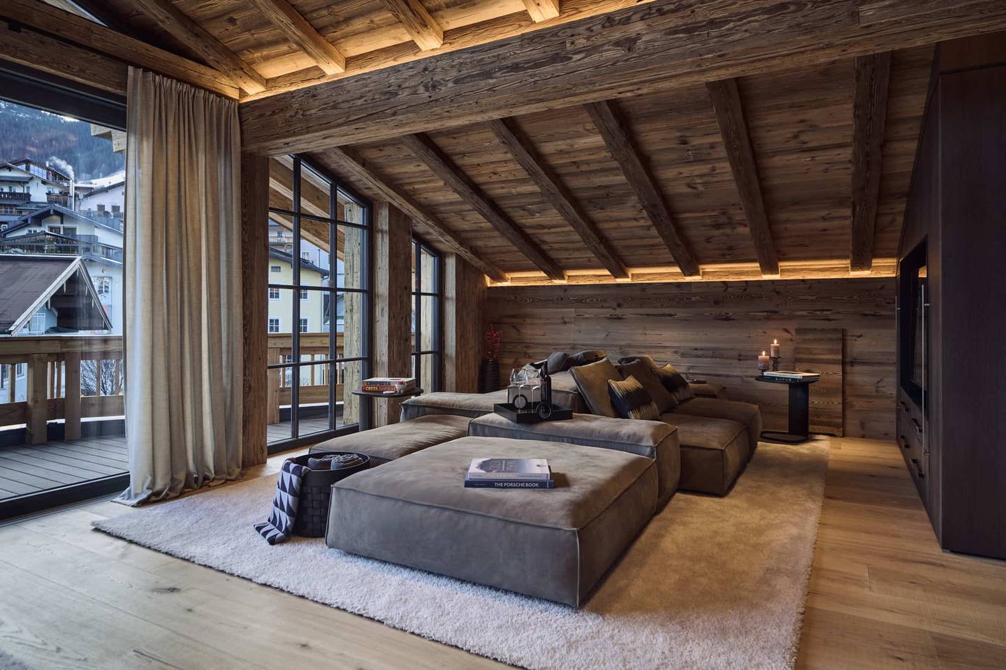 Penthouse Zentrum Kitzbühel Sauna Terrasse