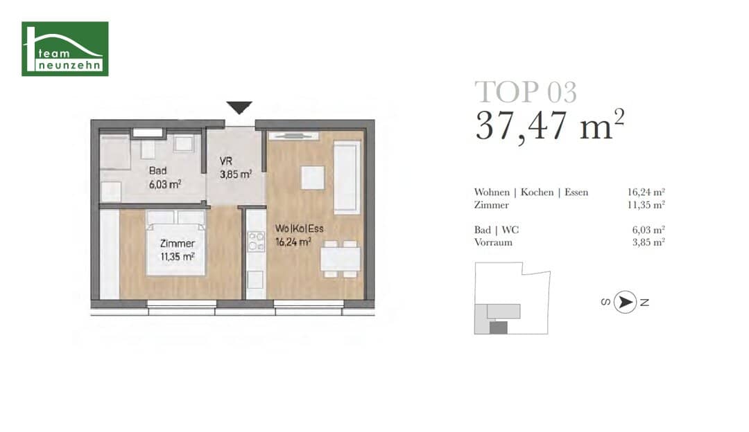 New build apartment with outdoor space near Augarten