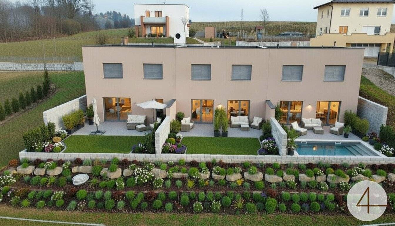 Reihenmittelhaus in Pollham: 120 m², 4 Zimmer, Garten & 2 Stellplätze