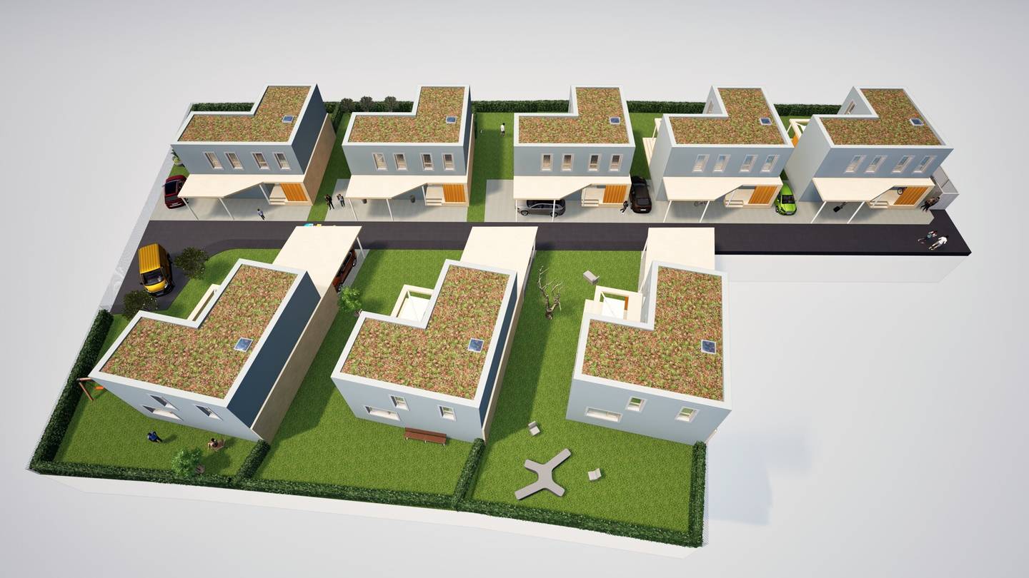 Grundstück mit baubewilligtem Wohnbauprojekt nahe Wien – 8 EFH Gärten