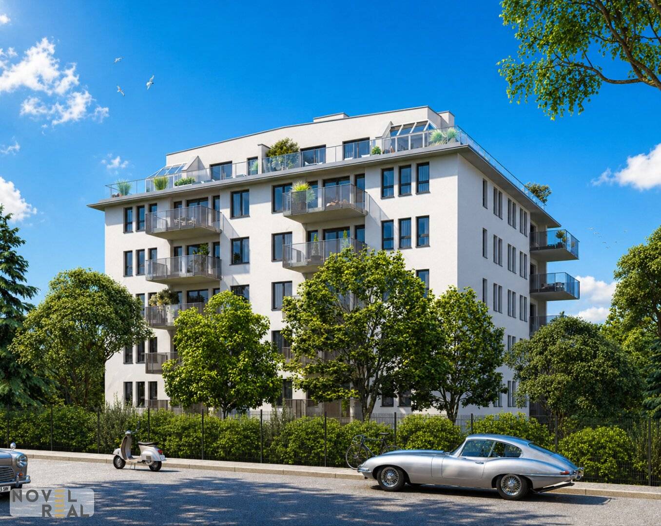 New build apartment balcony at Türkenschanzpark