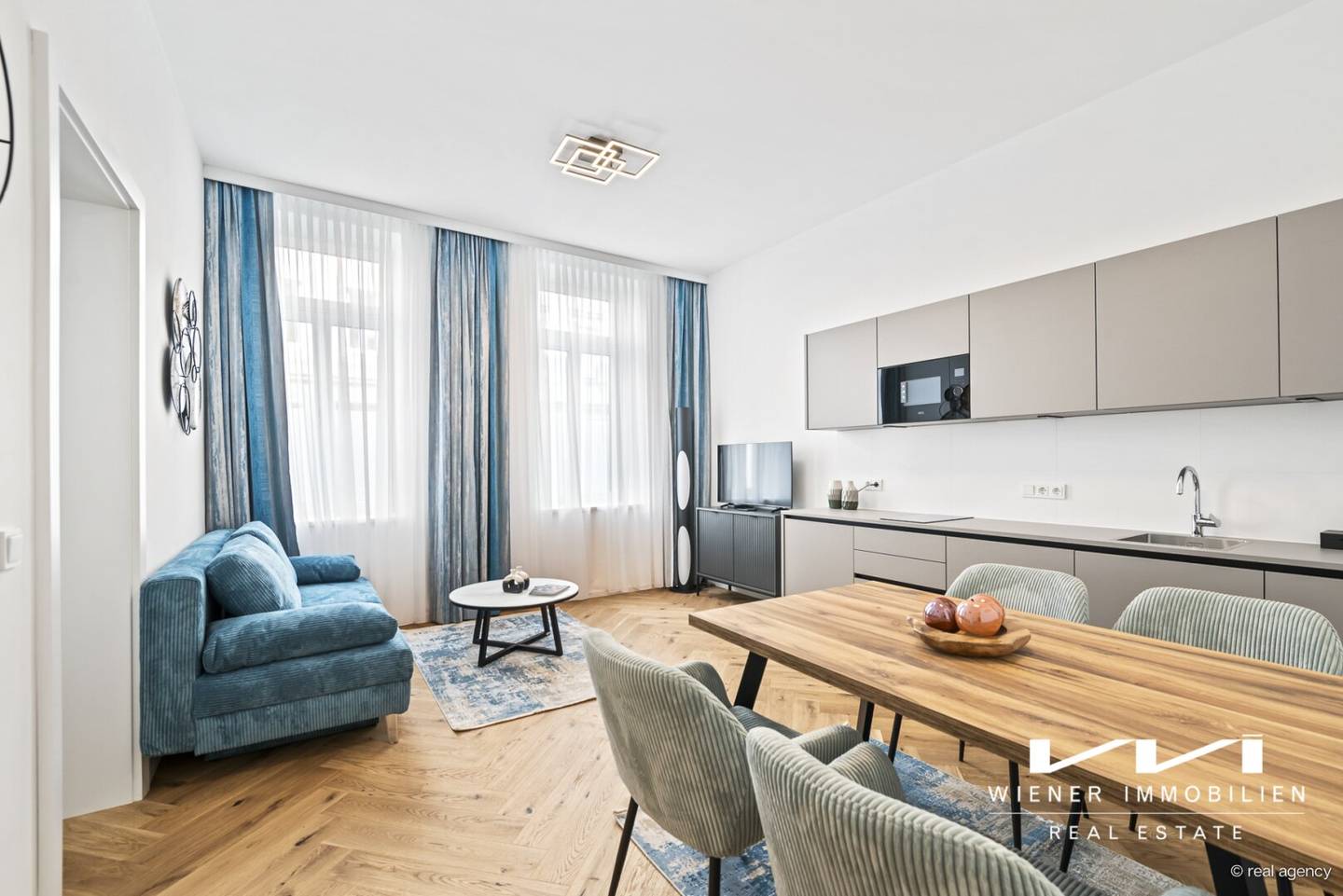 Ground floor apartment modernized with built in kitchen