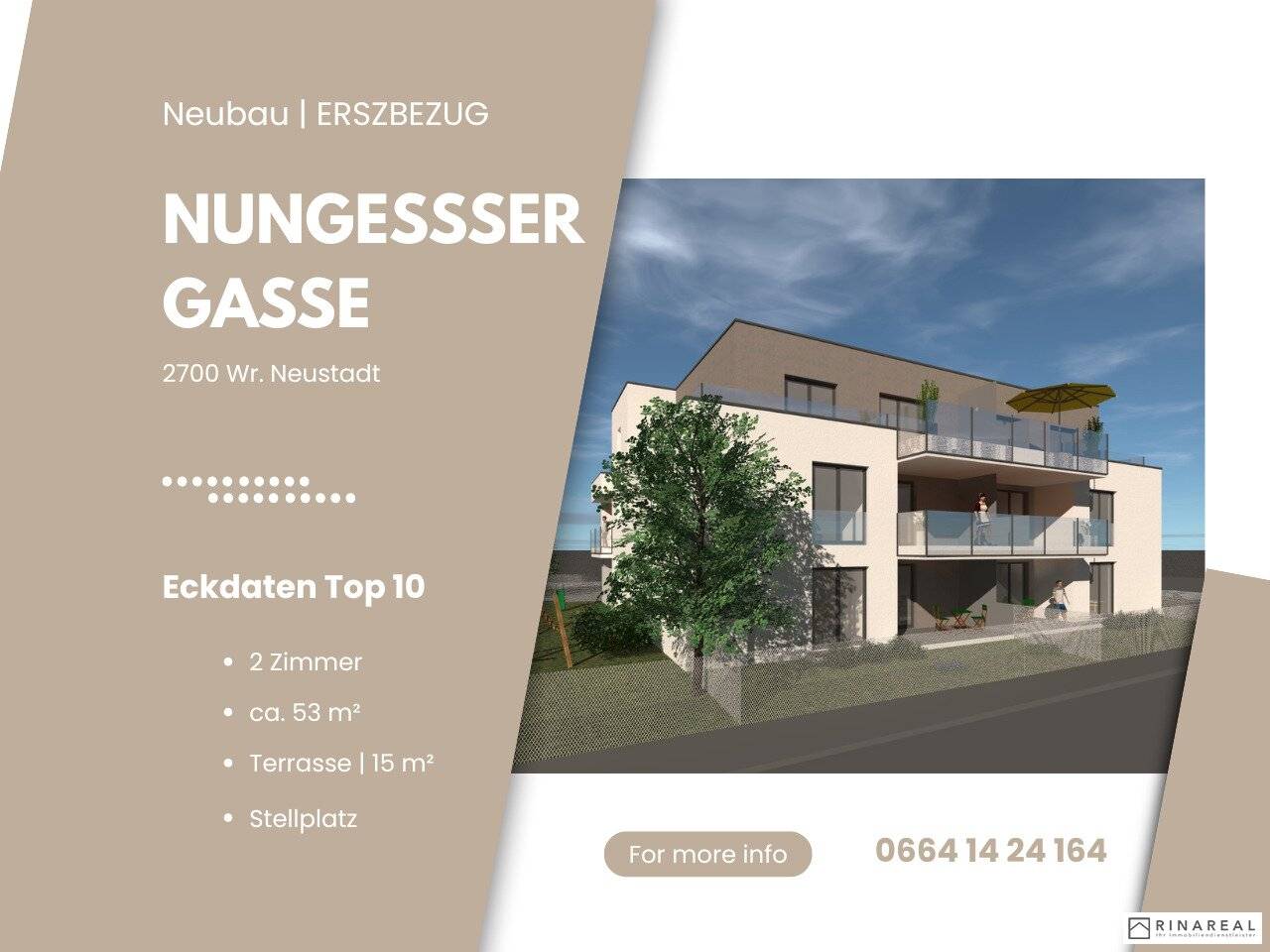 Neubauwohnung Terrasse PKW Stellplatz inklusive