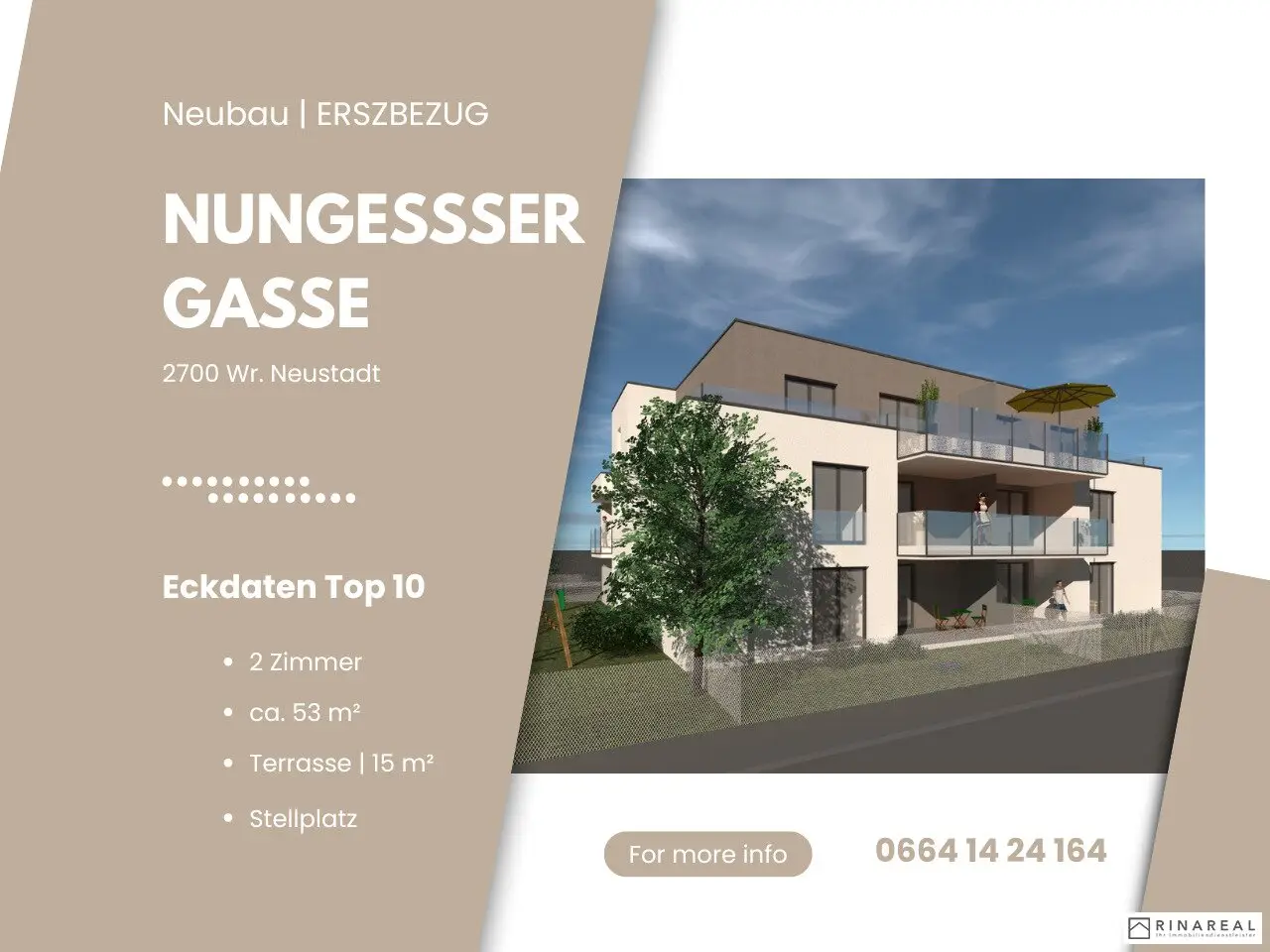Neubauwohnung Terrasse PKW Stellplatz inklusive