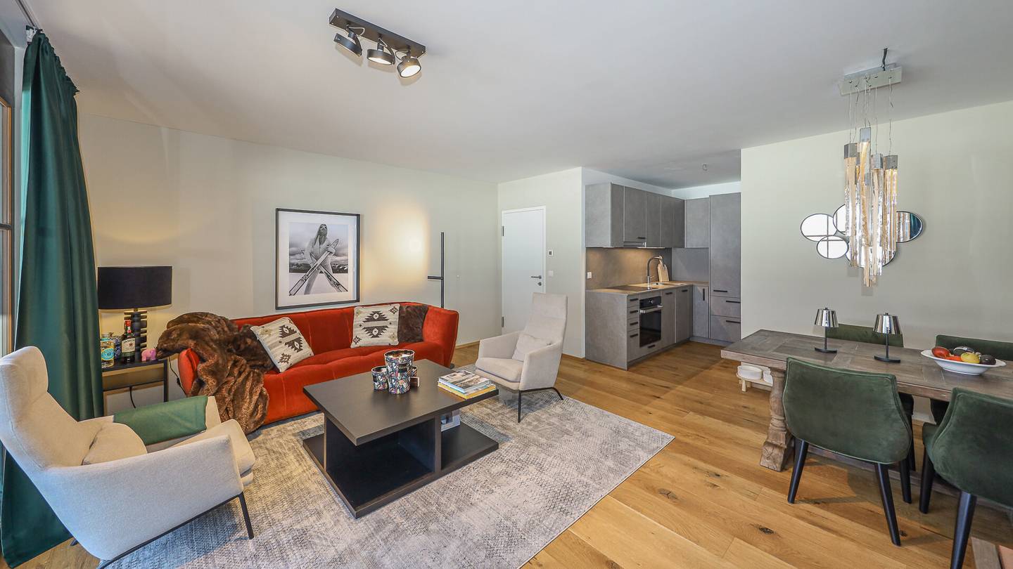 Wohnung mit Aussicht auf Hahnenkamm und Balkon