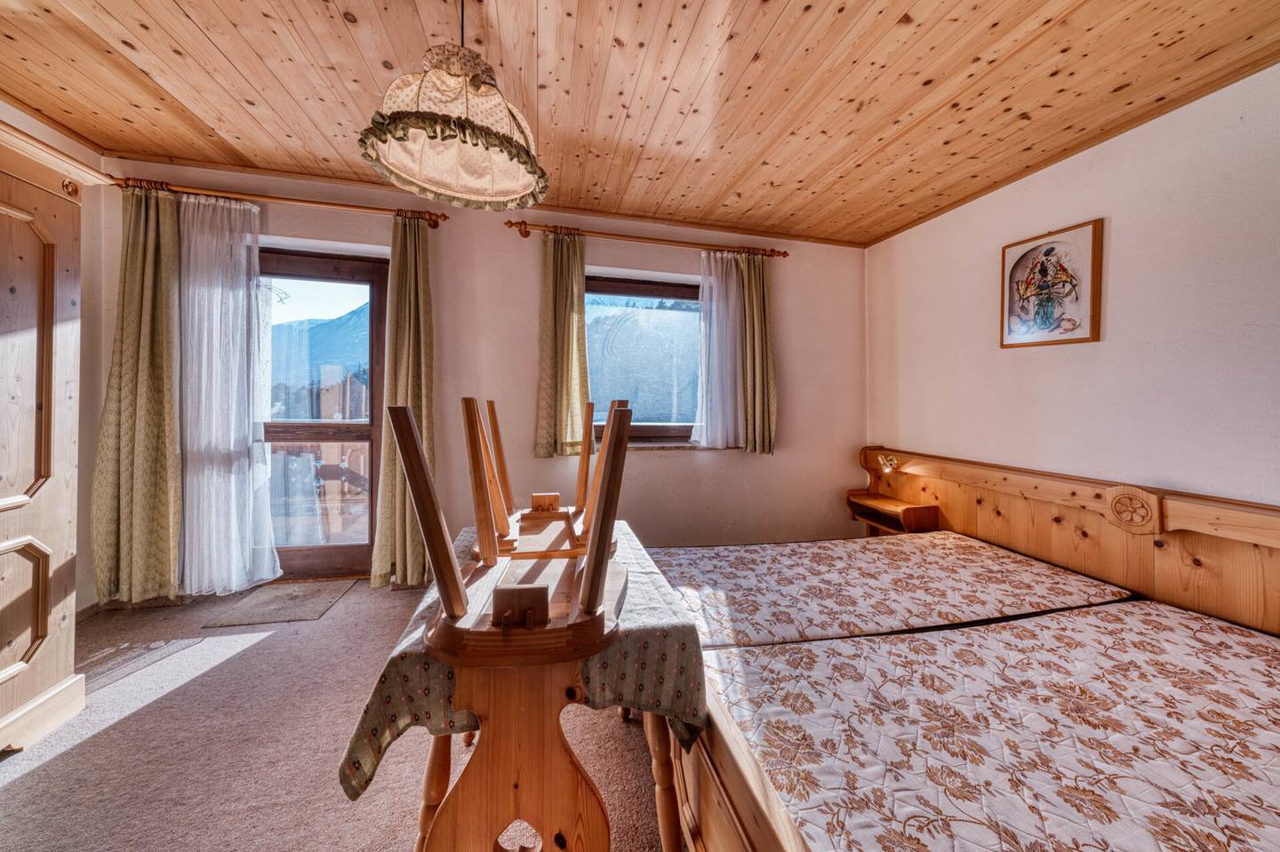 Apartment sunny location panoramic view attic