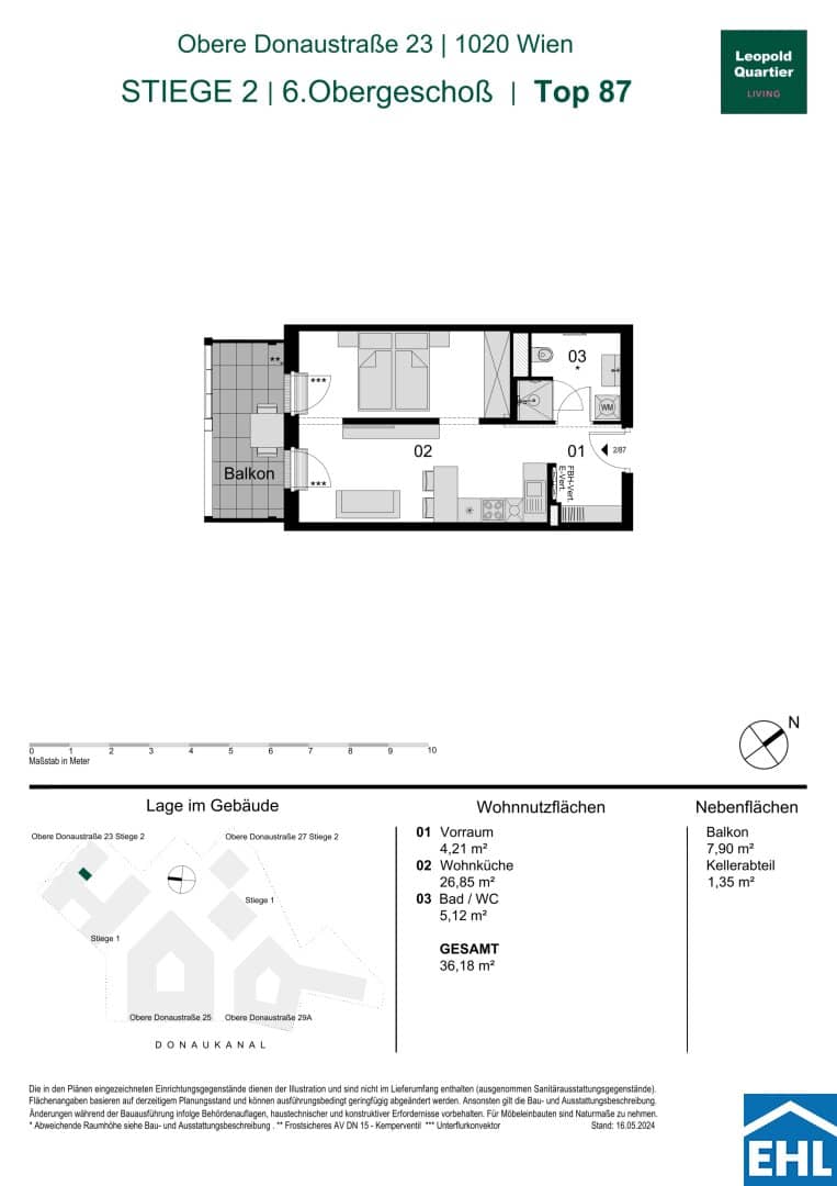 Wohnung LeopoldQuartier nahe Innenstadt Erstbezug
