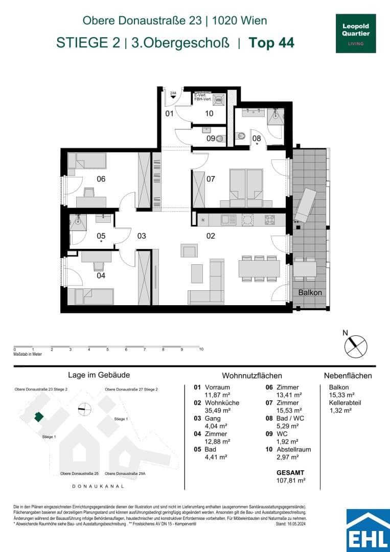 Vorsorgewohnung mit Balkon in nachhaltigem Holz-Hybrid-Bau