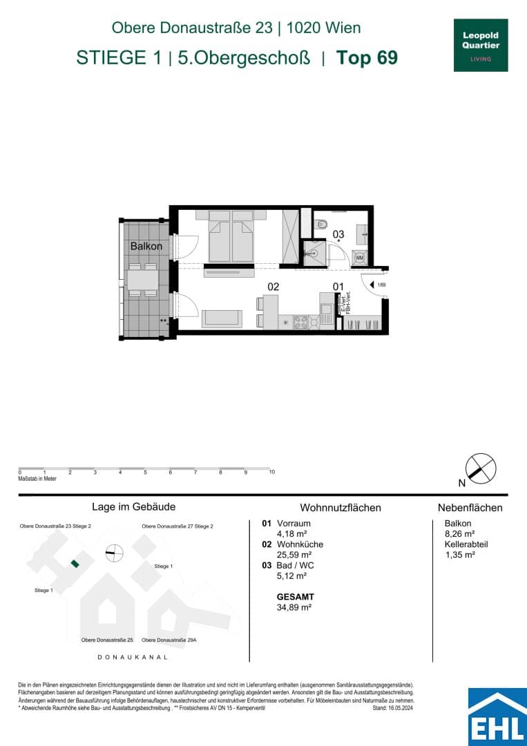 Investment apartment with first occupancy near the city center