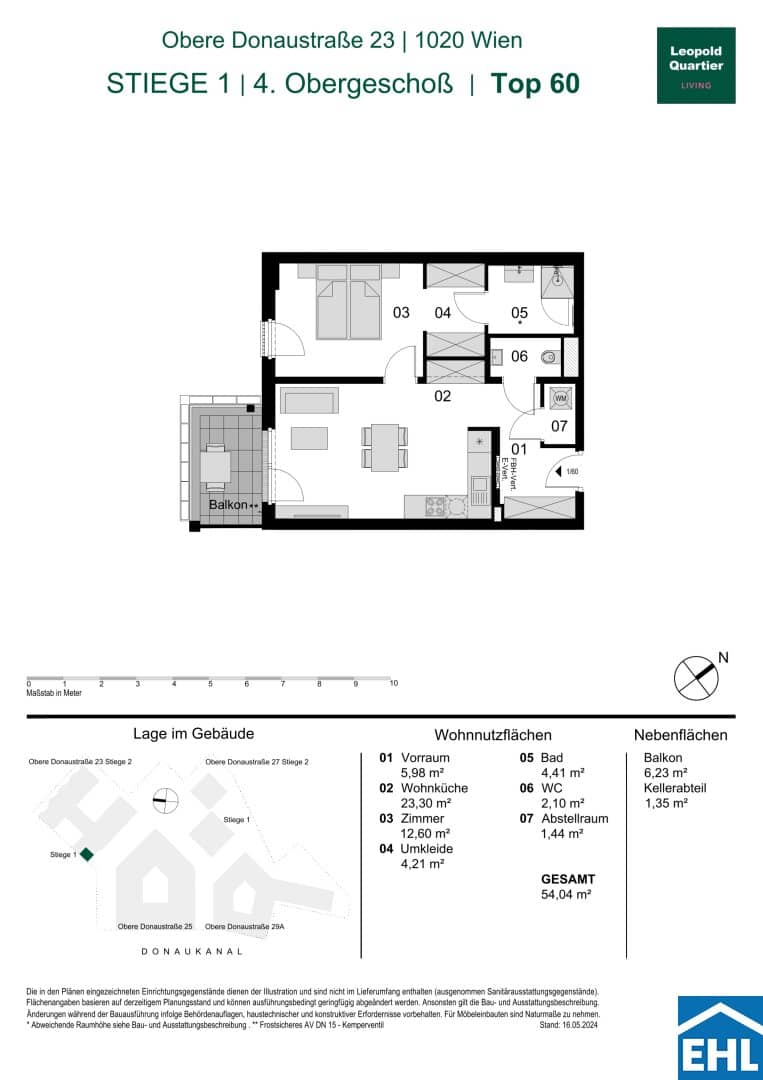 New build apartment LeopoldQuartier DGNB Gold