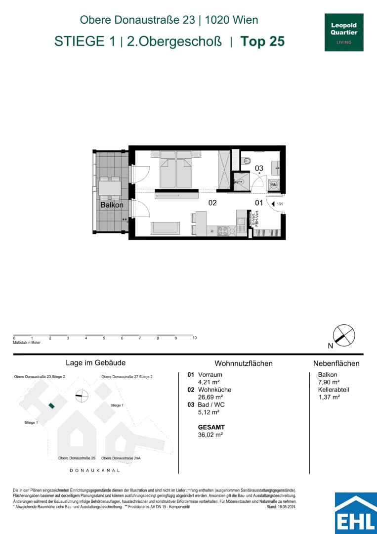 Wohnung Erstbezug mit Balkon Innenstadtnähe