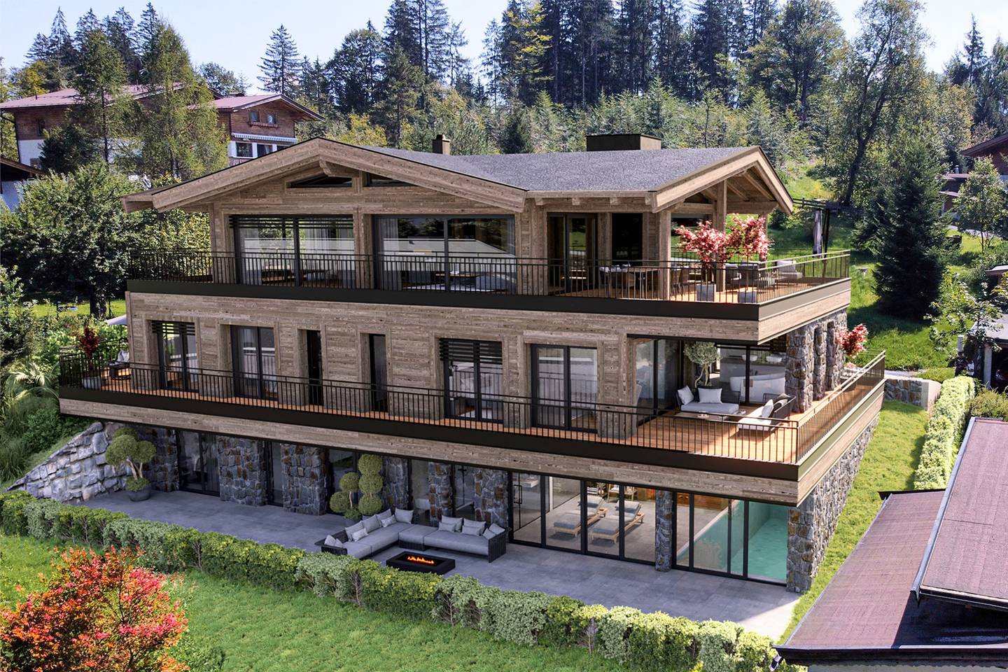 Apartment with Kaiserblick and approved chalet project|_BAD_