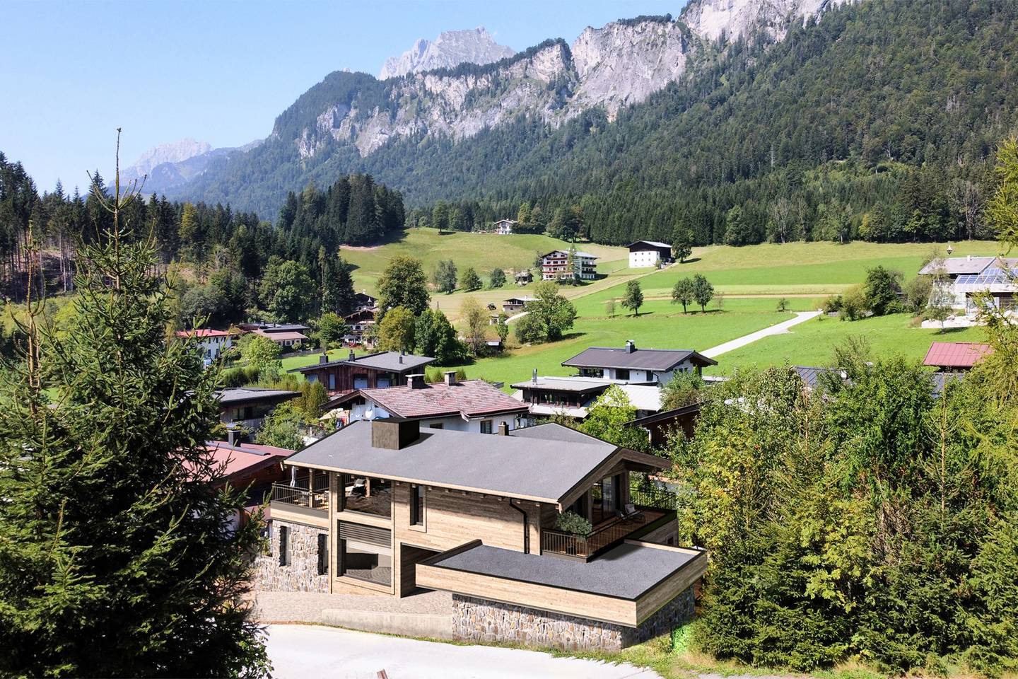 Apartment with Kaiserblick and approved chalet project|_BAD_