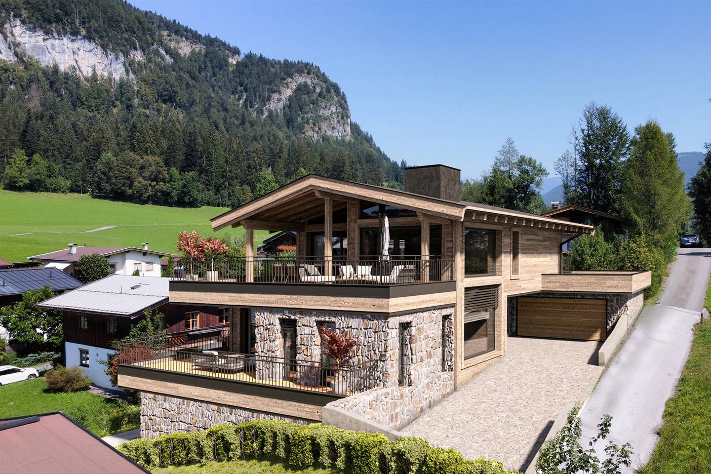 Apartment with Kaiserblick and approved chalet project|_BAD_