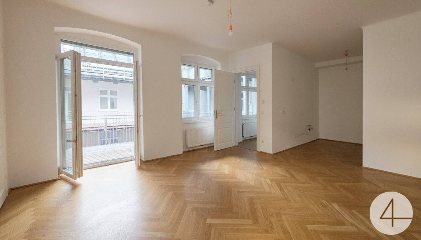 Apartment balcony near U1 Keplerplatz