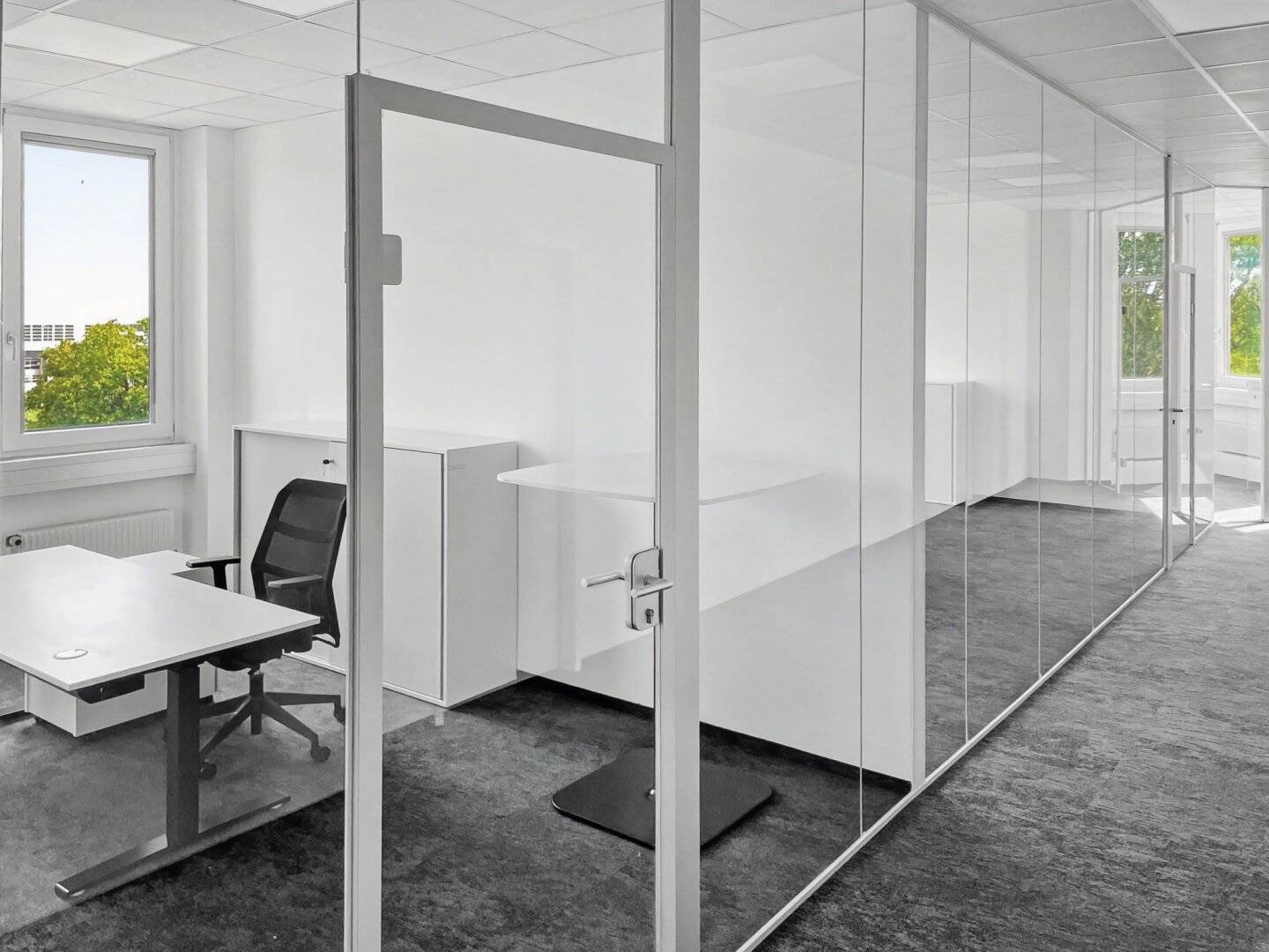 Flexible office spaces with top transport connections in Strebersdorf
