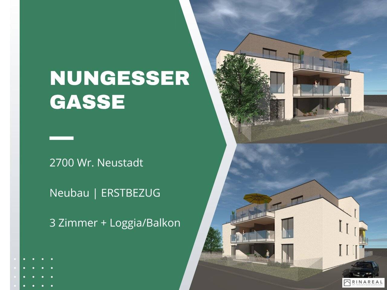 Wohnung Loggia Neubau PKW Stellplatz