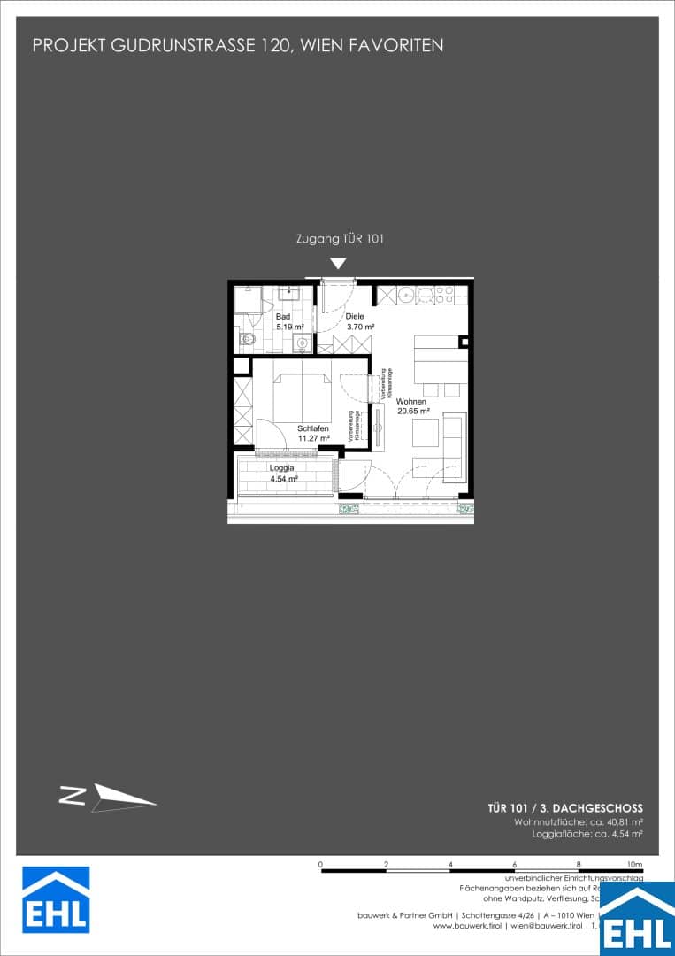 Apartment new build first occupancy loggia east