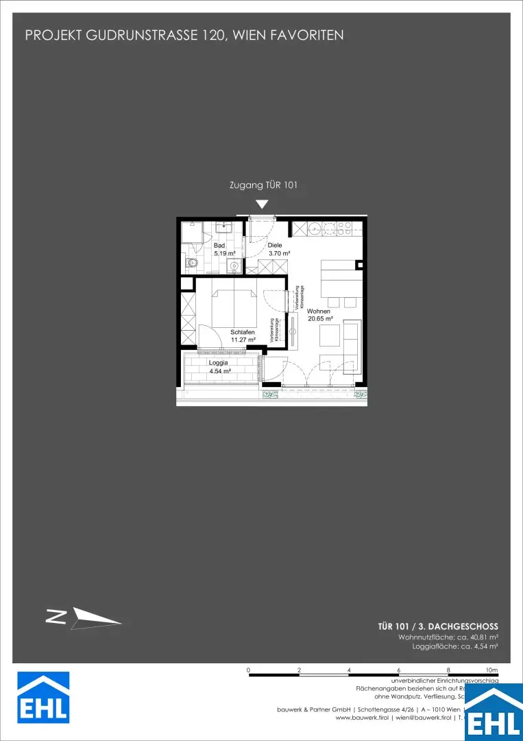 Apartment new build first occupancy loggia east