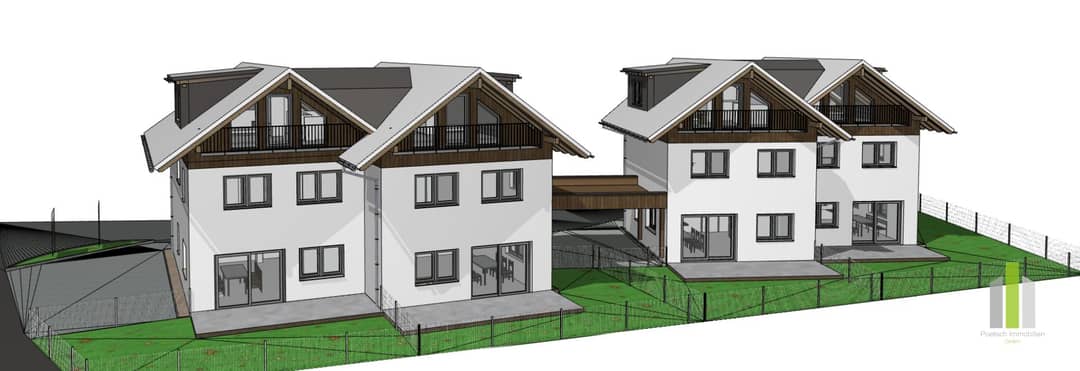 Moderne Neubau-Doppelhaushälften in Oberndorf bei Salzburg mit Carport