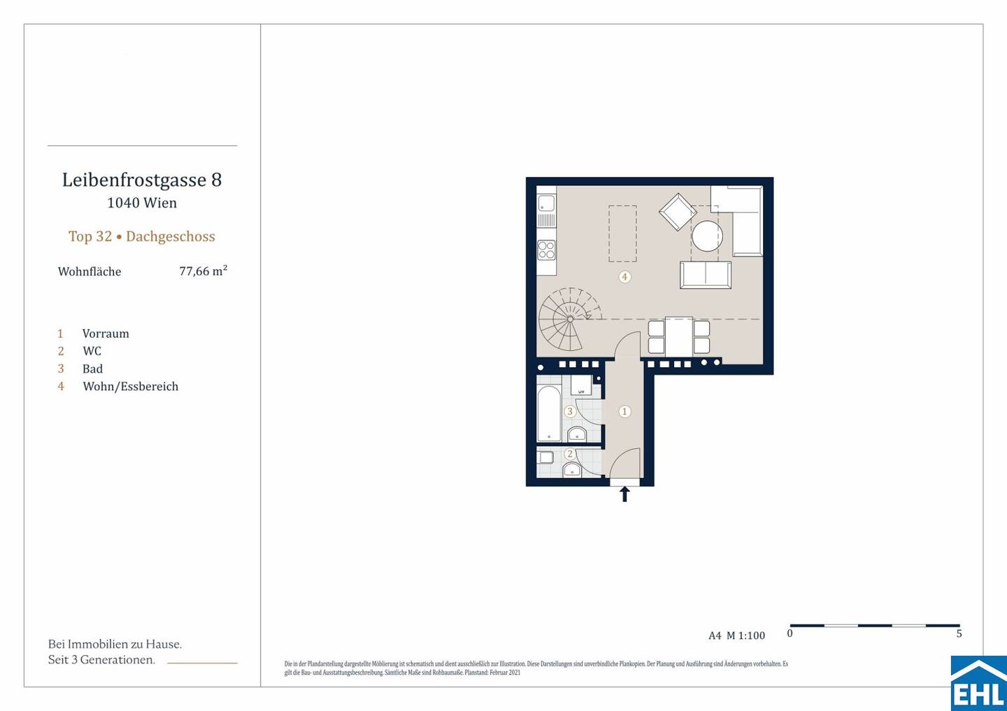 Attic apartment near Naschmarkt renovated