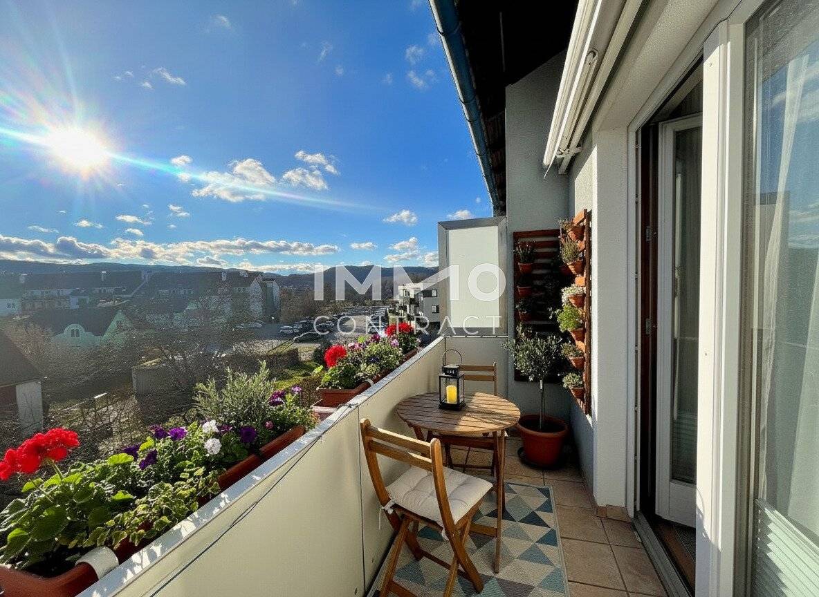Apartment with south facing balcony and south view