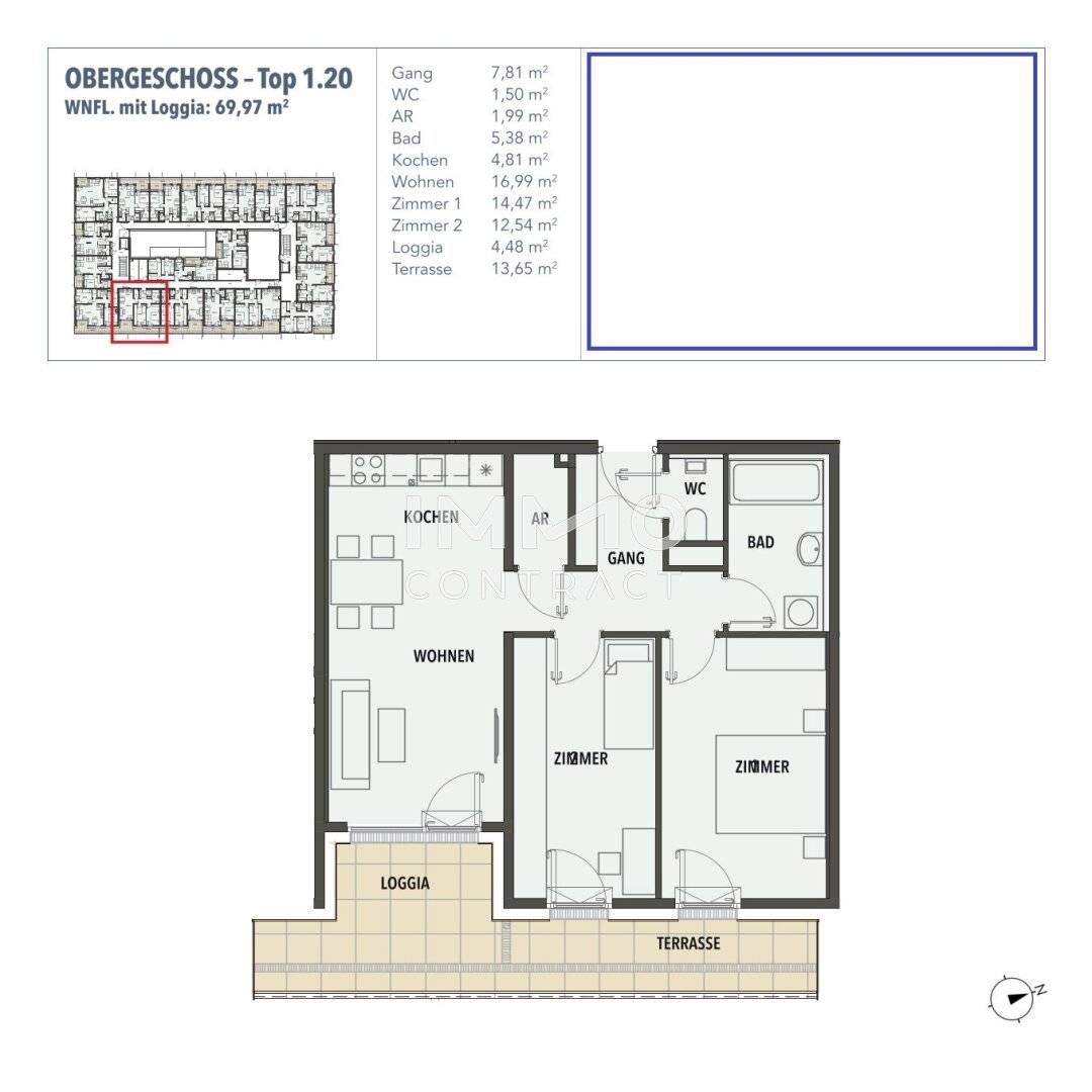 Apartment near the Danube with terrace and garage