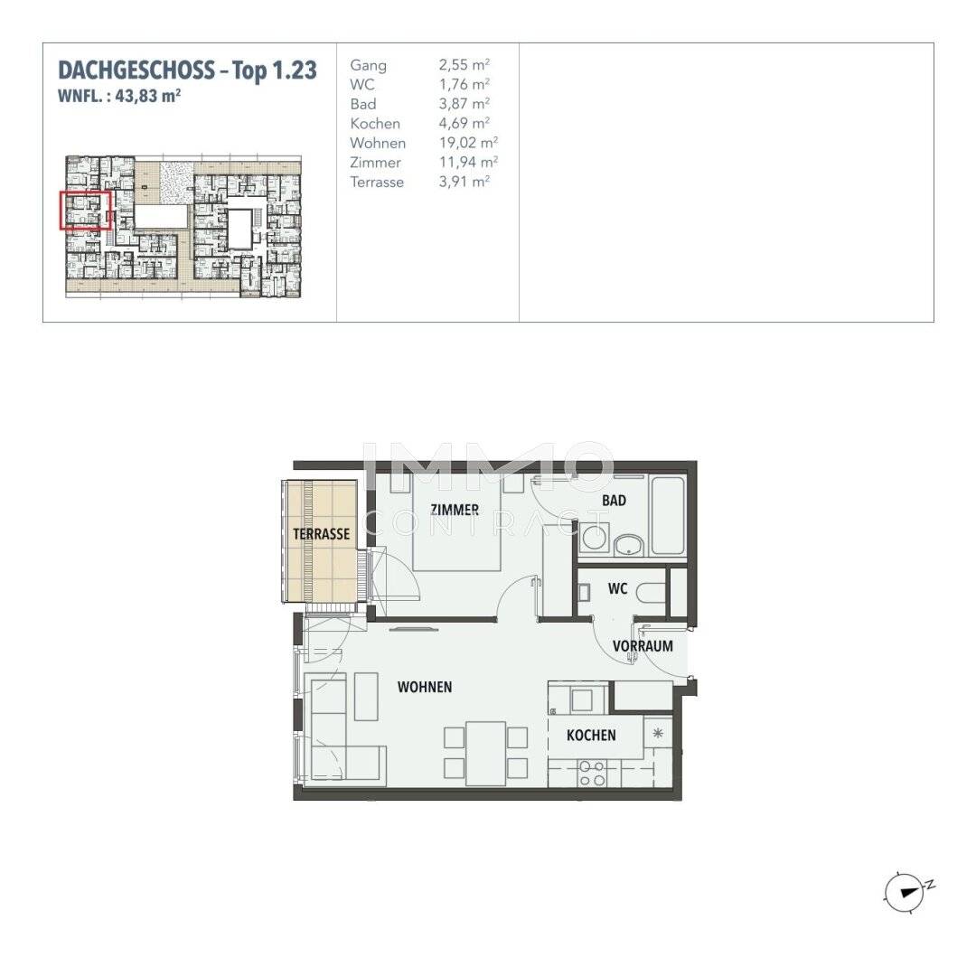 Wohnung Lichtdurchflutet Terrasse nahe Donau