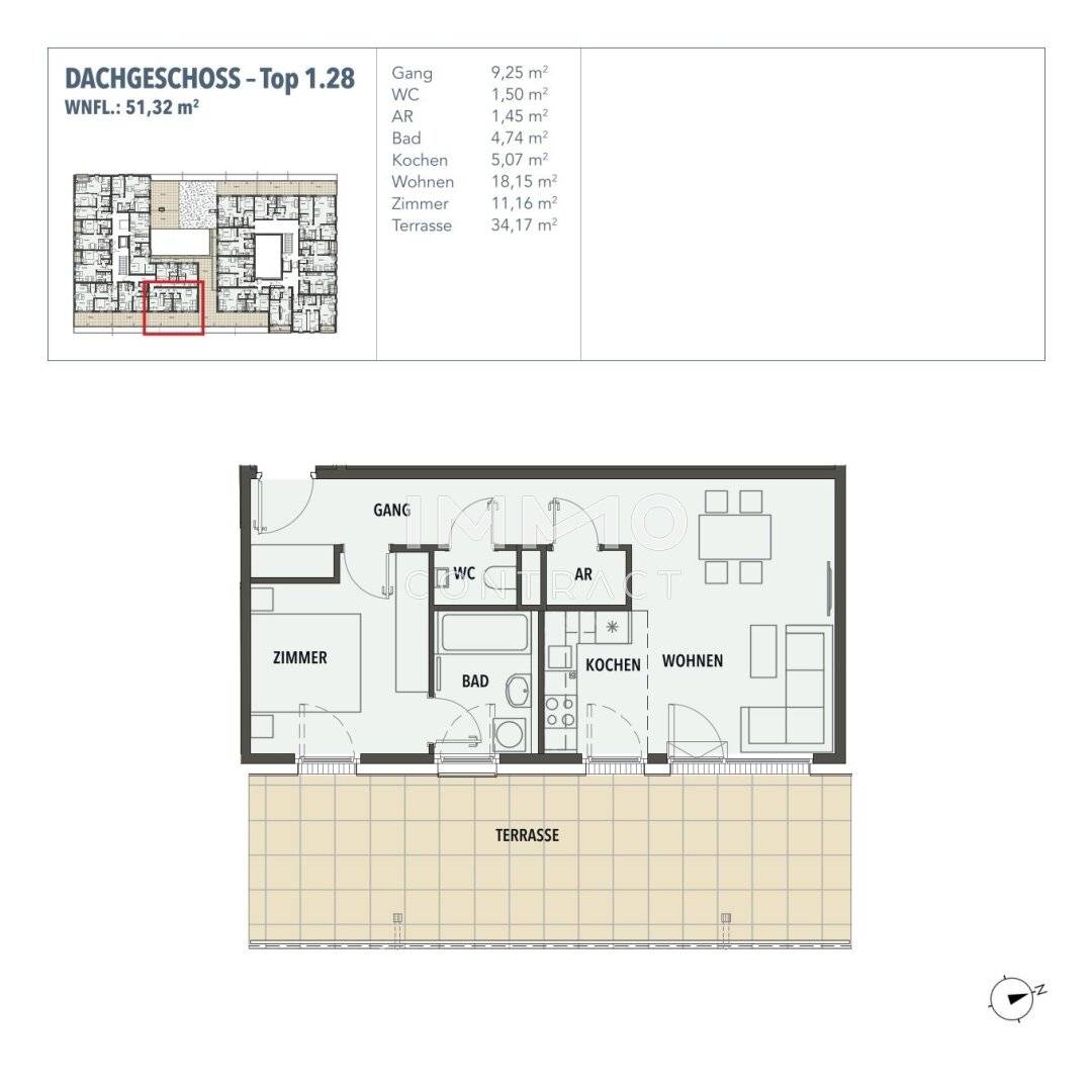 Upper floor apartment Brand new Generous terrace