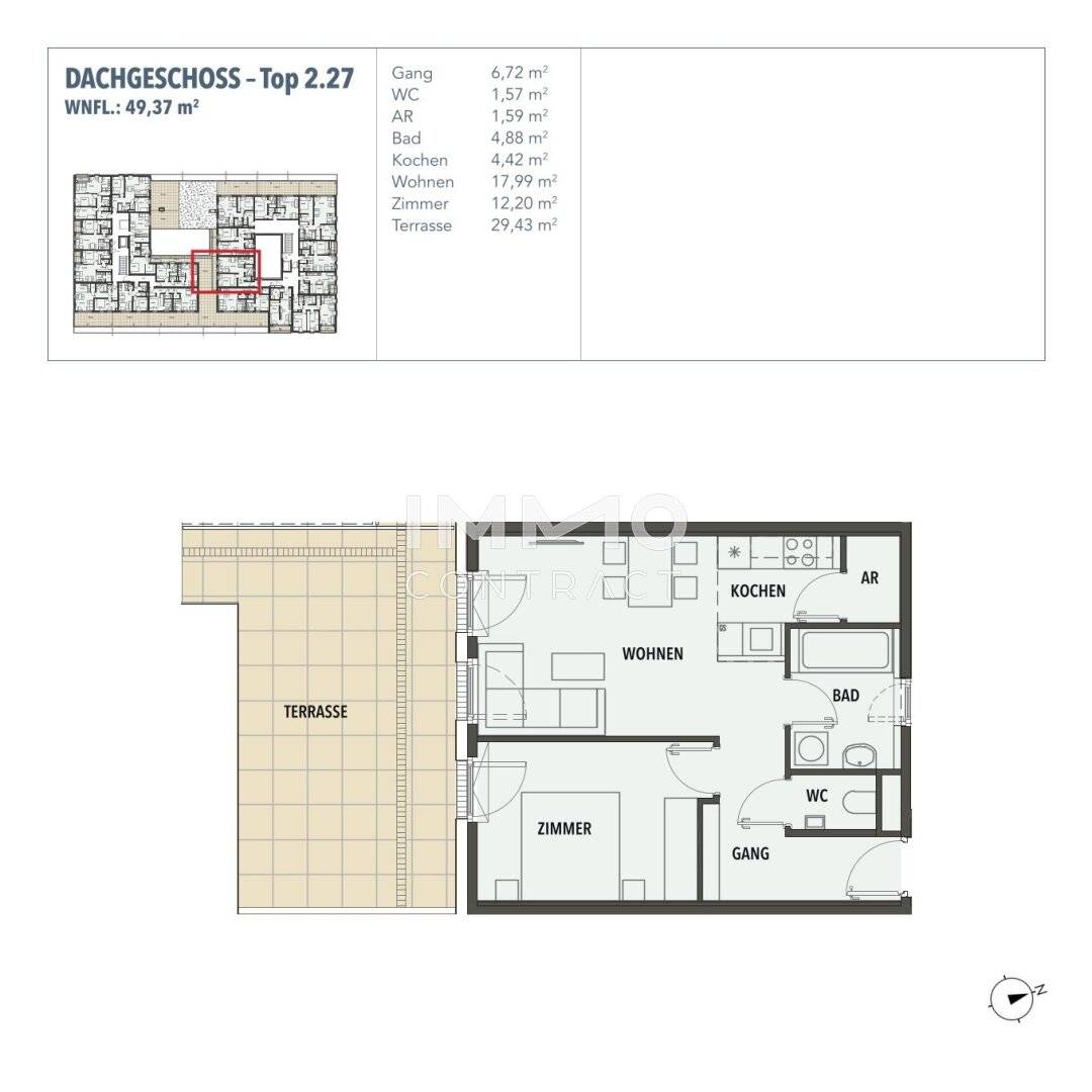 Dachgeschosswohnung mit großer Terrasse