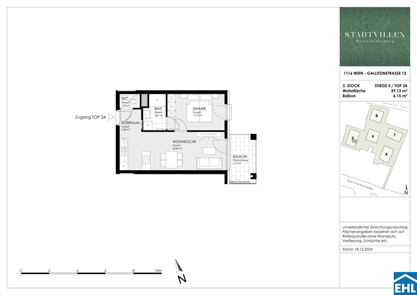 Apartment Wilhelminenberg new build balcony