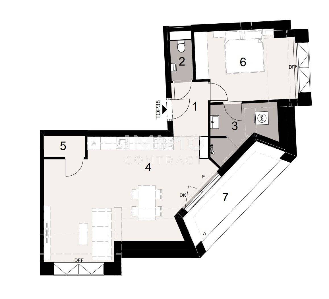 Top floor apartment terrace near Lainzer Tiergarten