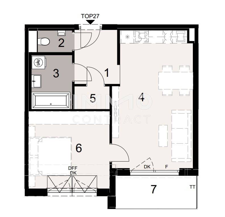New build apartment balcony near Lainzer