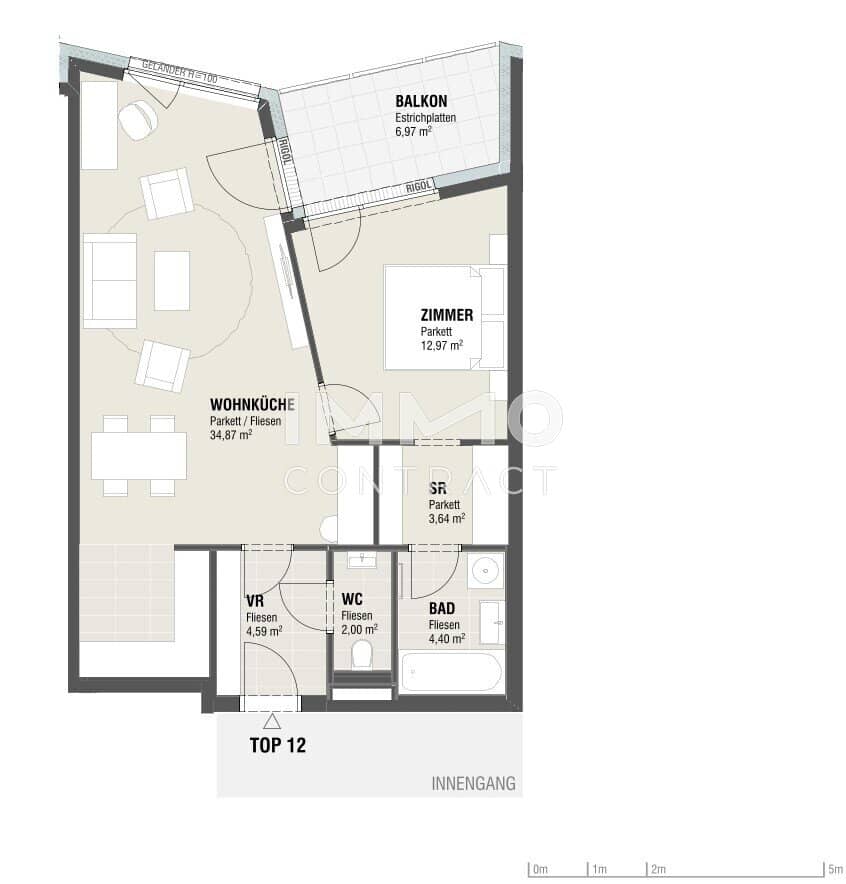 Wohnung Erstbezug mit Tiefgaragenplatz