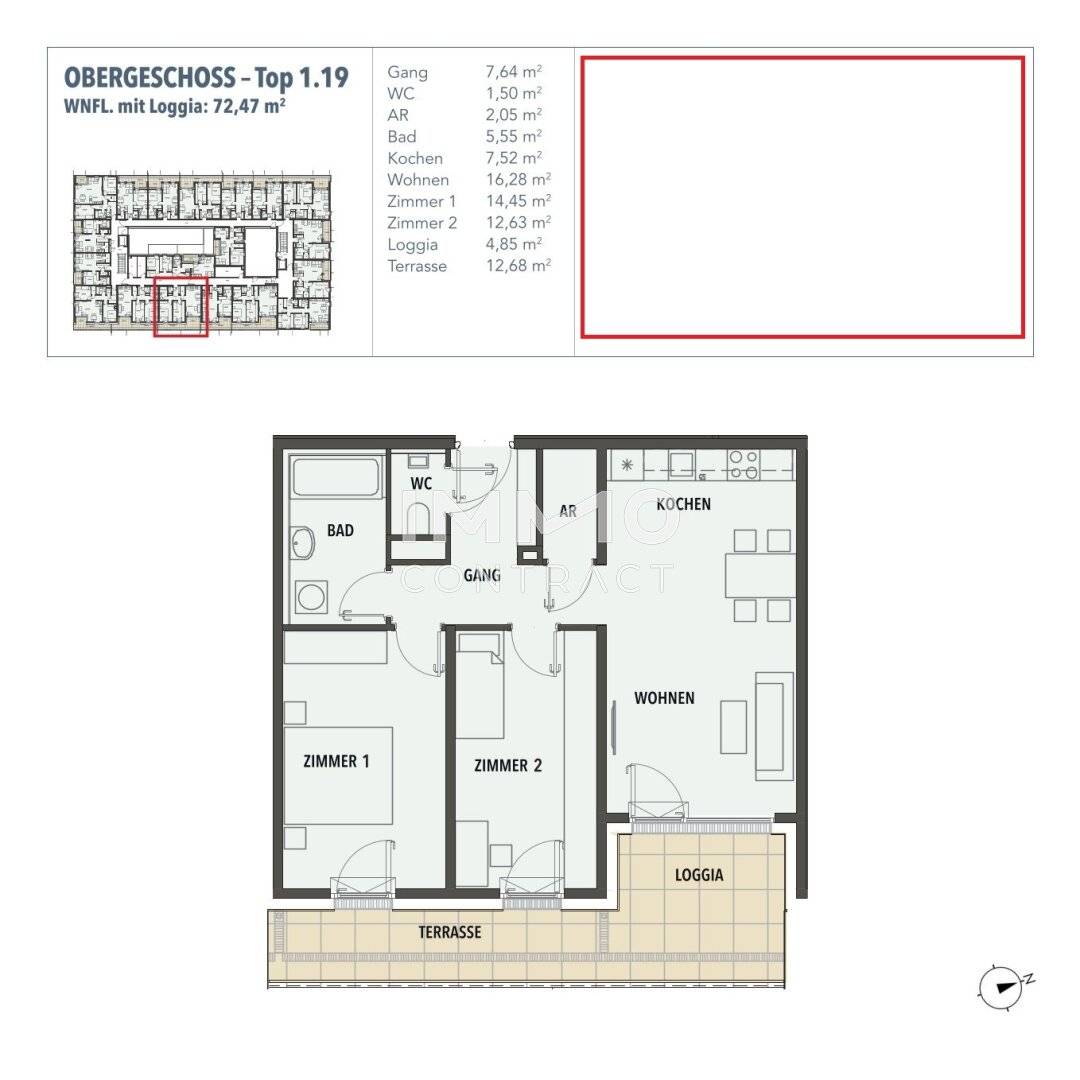 Apartment in Donauuferlandschaft Loggia Terrace