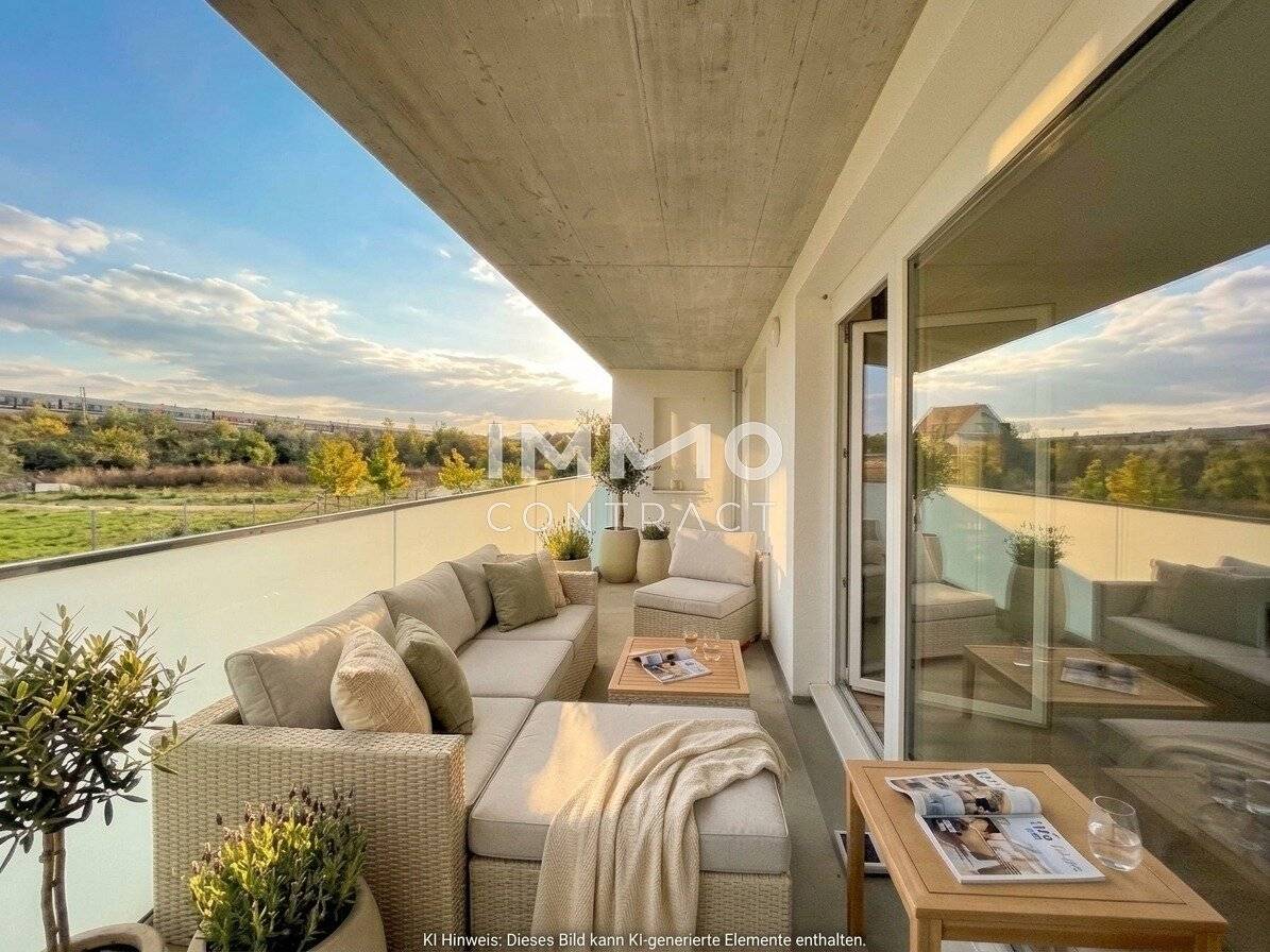 Wohnung mit Balkon und Garten Stadtrandlage