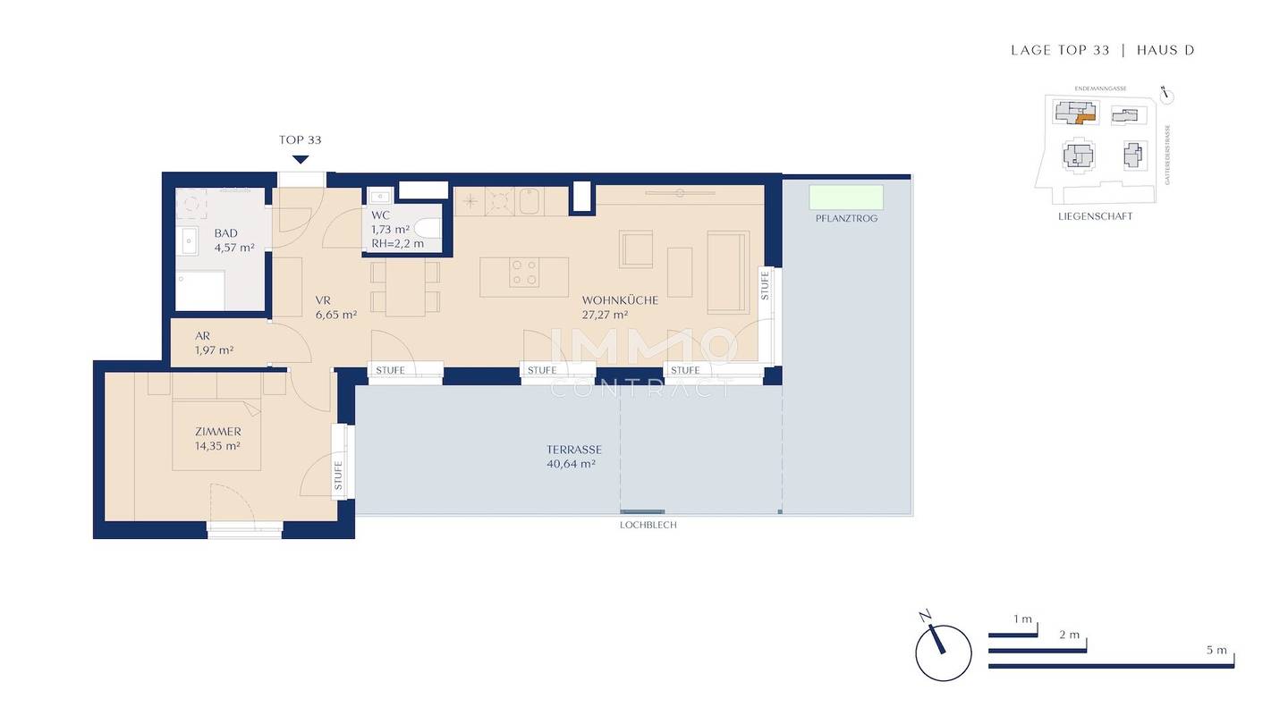 Top floor apartment new build with terrace