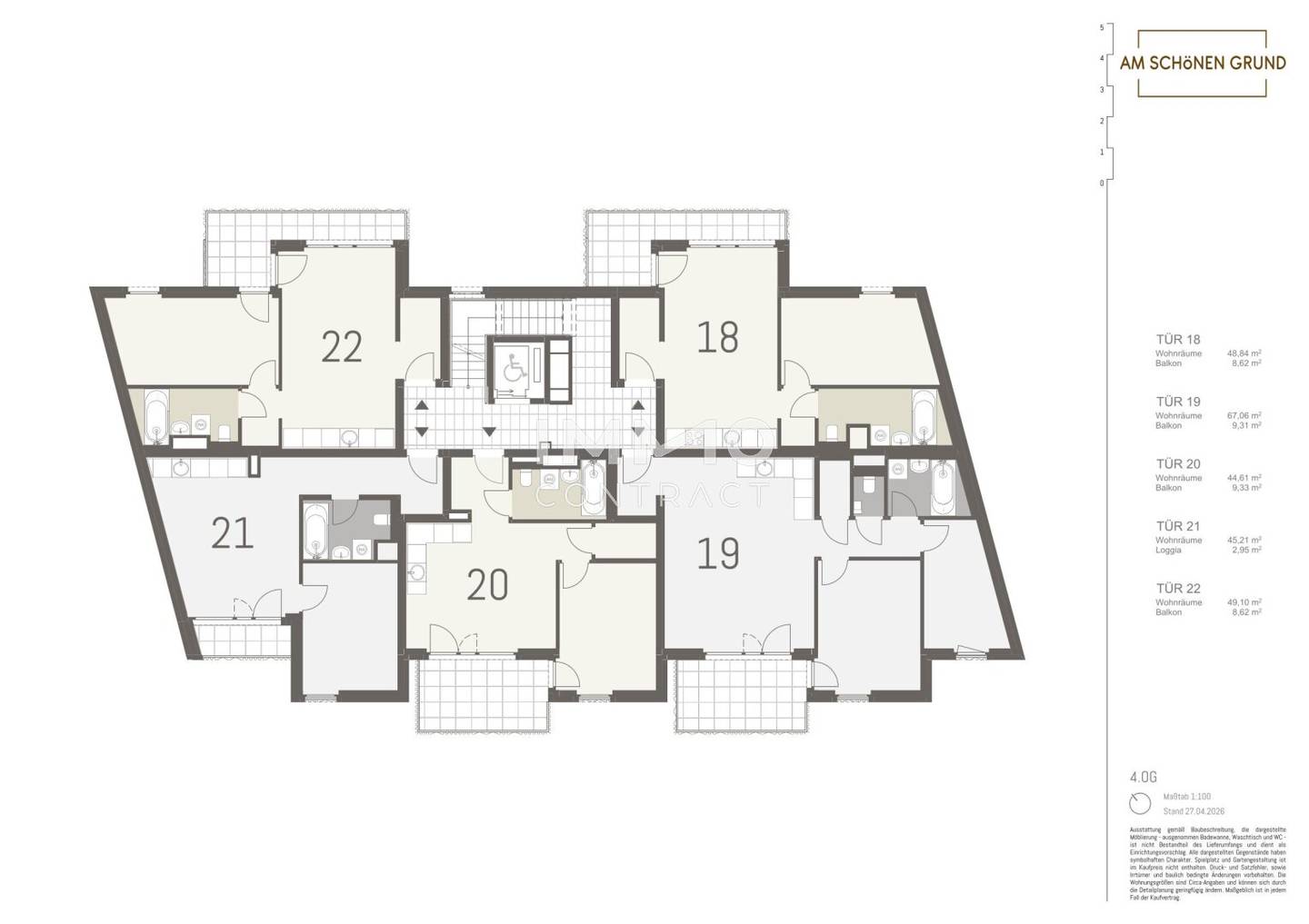 Etagenwohnung Newly built with balcony and lift
