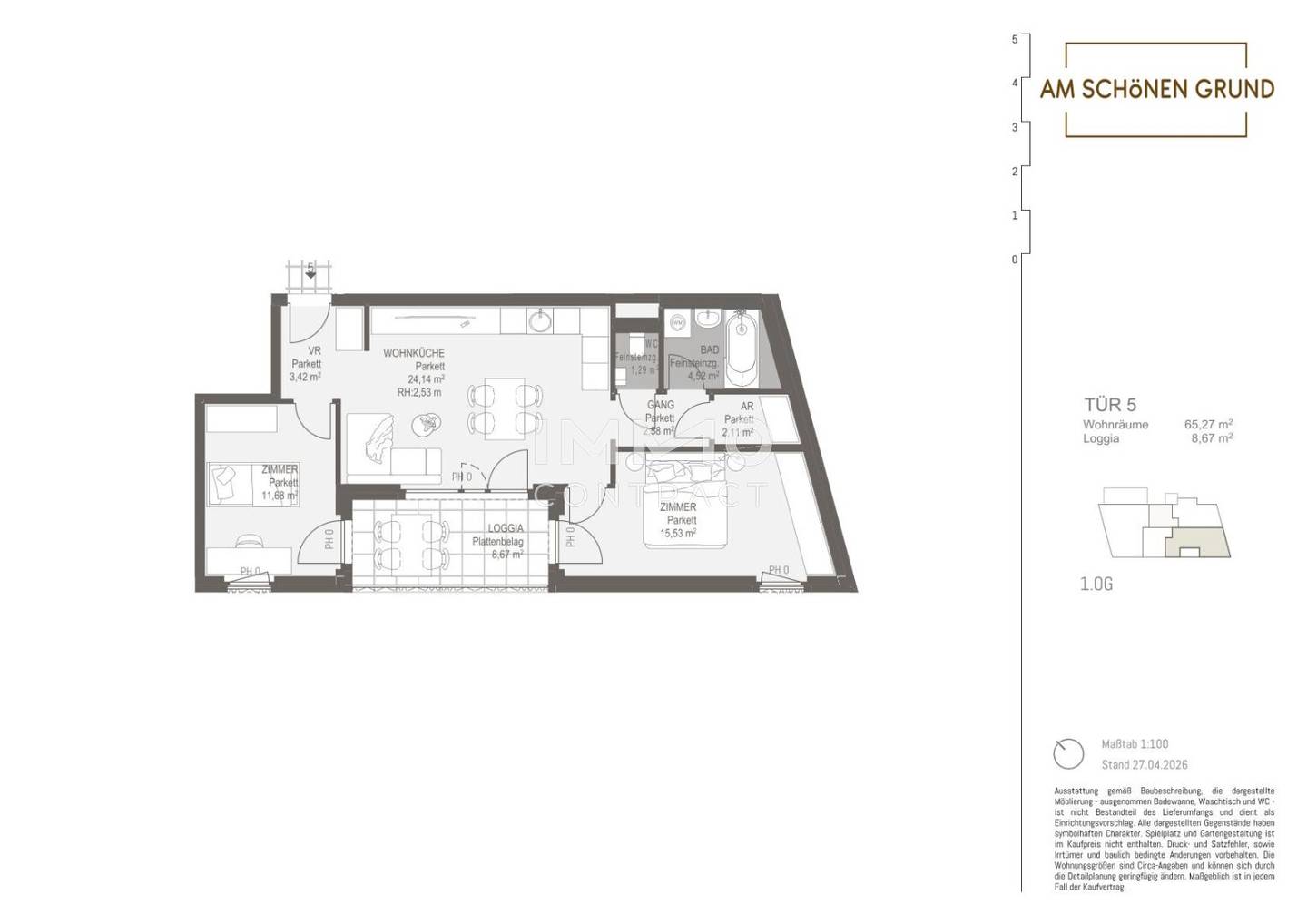 Brand new apartment with loggia